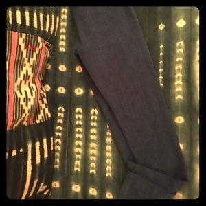 Blue High-Waisted Manduka Yoga Pants